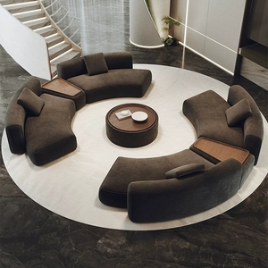 Divano Semicircolare Nero per Saloni di Bellezza, Uffici, Hotel e Aree di Ricevimento Aziendali - Personalizzabile e Vendita all'Ingrosso - Product Image 1