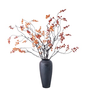 CallaFloral Branche Artificielle de Feuilles d'Automne et de Fruits Jaune Orange Rouge en Mousse pour Décoration Intérieure Maison Mariage Style INS - Product Image 5