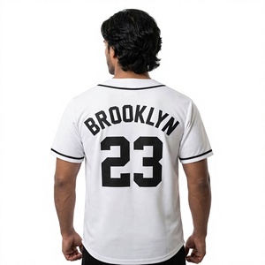 Maillot de baseball personnalisé pour homme, blanc, à manches courtes, boutonné, uniforme sportif, coupe classique, impression du nom de l'équipe sur le devant, 100% coton - Product Image 4