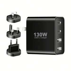 Cargador Tipo C Gan de Alta Calidad de 100 W, Cargador de Escritorio USB C de 4 Puertos con Adaptador de Viaje para Laptop Huawei, Kit de Cargador para Teléfono Xiaomi - Product Image 1
