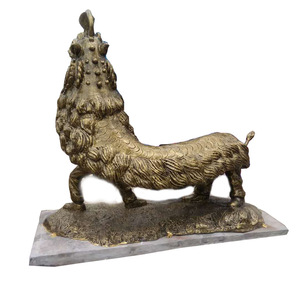 Figura de León Danzante de Resina, Escultura Hecha a Mano, Decoración para Exteriores, Estilo Tradicional, Paquete Individual - Product Image 5