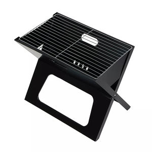 Barbecue portable 45 cm, mini barbecue <span class=keywords><strong>au</strong></span> charbon de bois pour extérieur, intégré/sur pied, pour table - Product Image 1