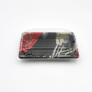 Boîte d'emballage de sushi carrée en plastique jetable JY-1100 boîte d'emballage de récipient alimentaire en plastique avec plateau de <span class=keywords><strong>suchi</strong></span> de couvercle - Product Image 2