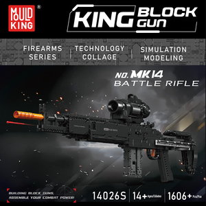 Mould King 14026S <span class=keywords><strong>MK14</strong></span> Rifle de combate pistola bloques de construcción arma modelo ladrillos montaje pistola juguetes bloque - Product Image 2