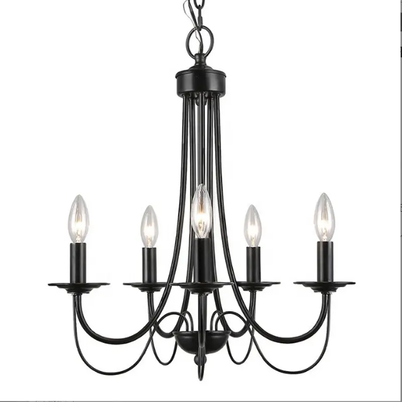 American-style industrial style wrought iron lamp kitchen living room bedroom iron retro chandelier