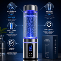 Nouvelle arrivée : Générateur d'eau hydrogénée, électrolyse rapide, technologie SPE PEM, antioxydant, bouteille d'eau riche en hydrogène rechargeable
