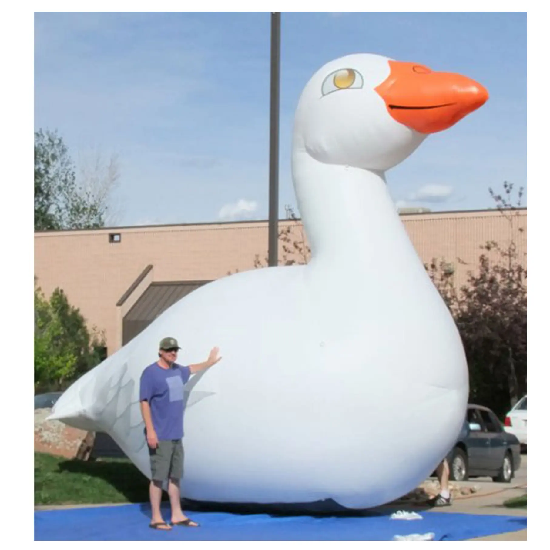 D'oie blanc gonflable géante d'extérieur, décoration pour événements de Festival, de haute qualité, 15 pieds