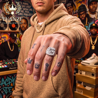 Bagues de style hip-hop, bagues personnalisées en moissanite pour hommes et femmes, cadeaux pour les fêtes, les anniversaires, les anniversaires de mariage et Noël