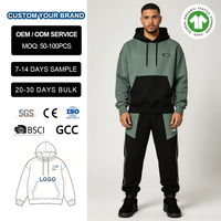 Survêtement Homme Personnalisé en Coton Tricoté 100% Écologique 500g, Sweat à Capuche Oversize et Pantalon de Survêtement