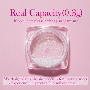 Poudre à ongles Chrome Moonlight, Poudre pour ongles, Paillettes irisées pour décoration artistique, Pigment pour manucure DIY à domicile ou en salon - Product Image 3