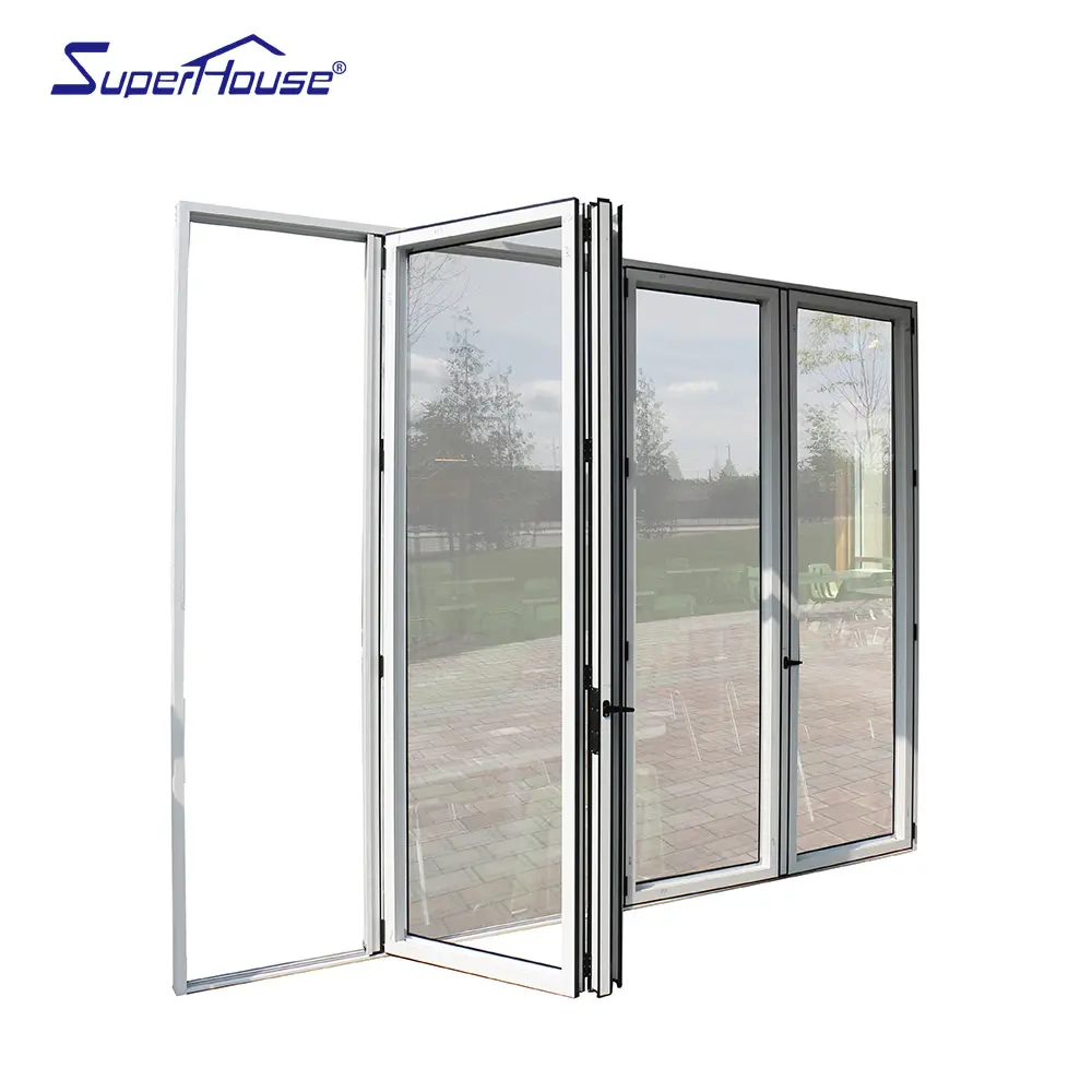 Florida FPA hurricane impact proof aluminium bifold door storm resistant protection patio bi folding doors for residential