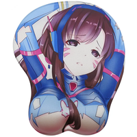 Tapis de souris de jeu personnalisé en silicone 3D avec repose-poignet et repose-poignet pour filles anime vente à chaud
