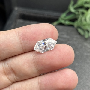 Piedra de Moissanita Suelta con Corte Hexagonal de 2ct-5ct, Color Blanco D, Claridad VVS1 - Product Image 2