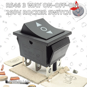 สวิตช์โยกแบบ 3 ทาง RS46 KCD4-203 ON-OFF-ON DPDT 250V 16A 6P สำหรับยานยนต์ - Product Image 2