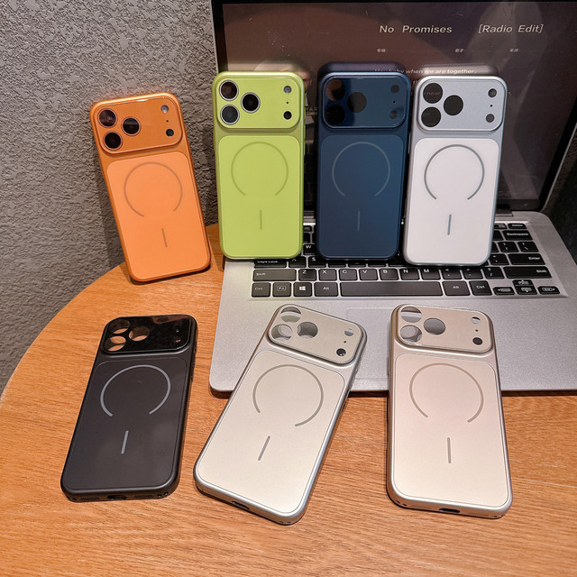 Wireless Charging Magnetic PC Phone Case For IPhone Air 17 16 15 14 Pro Max Matte Frosted AG Glass Full Camera Protection Cover
