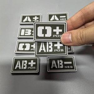 Parche 3D de PVC con grupo sanguíneo, de goma suave, con técnica de impresión para prendas de vestir, insignia con gancho - Disponible para A+, B+, AB+, O+, POS, NEG+ - Product Image 4