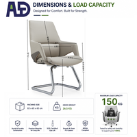 Chaise de bureau de direction Aston S-080C moderne de luxe ergonomique à dossier haut en cuir véritable, réglable en hauteur, pivotante, pour hôtel et chambre