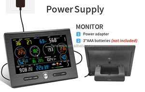 Station <span class=keywords><strong>météo</strong></span> sans fil WiFi 0370L LoRa, transmission longue portée 1,5 km, surveillance de la vitesse du vent, des précipitations, des UV, de la température et de l'humidité - Product Image 5