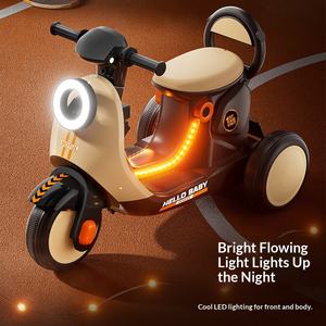Moto électrique pour enfants, <span class=keywords><strong>tricycle</strong></span> jouet télécommandé en plastique, pour bébés de <span class=keywords><strong>1</strong></span> à 6 ans, avec musique et éclairage, cadeau de Nouvel <span class=keywords><strong>An</strong></span> pour garçons - Product Image 4