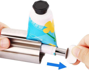 Nouveau design en acier inoxydable en métal cosmétiques nettoyant extrudeuse pinces distributeur de <span class=keywords><strong>dentifrice</strong></span> <span class=keywords><strong>Tube</strong></span> presse-agrumes - Product Image 5