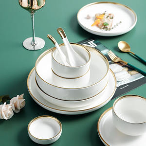 Chine Fournisseur Vaisselle Dîner Complet Ensembles 18 pcs Blanc Vert <span class=keywords><strong>Royal</strong></span> En Céramique Dîner Ensemble Pour Restaurant - Product Image 5