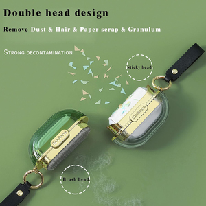 Brosse anti-peluches portable mini de voyage double face pour poils d'animaux, réutilisable pour meubles, canapés et tapis - Product Image 3