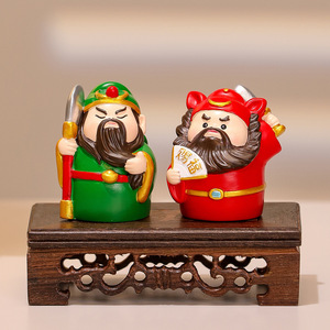 Figura decorativa de los cinco dioses de la riqueza de Ruijie, decoración para el hogar y la oficina, regalo de inauguración de casa, adorno hecho a mano moldeado - Product Image 1