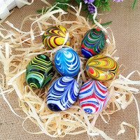 Billes de verre colorées faites à la main de 3 cm pour le jeu des enfants et la décoration intérieure, toucher réel pour remplissage de vases et jeu de marbre, idéal pour Noël