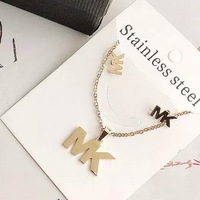 Collares y pendientes de varias marcas, collares que combinan con reloj de cuarzo, conjunto de joyería, venta al por mayor de fábrica