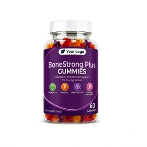 โบนสตรอง พลัส วีแกน ผลไม้รวม ซอฟท์เคี้ยวหนึบ ยี่ห้อ BoneStrong Plus ฉลากและบรรจุภัณฑ์สั่งทำได้ ขายส่งเยลลี่ผลไม้แบบแพ็คใหญ่ - Product Image 1