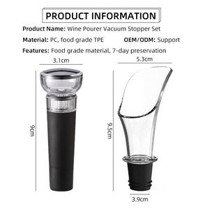 2in1 Gift Box <b>Wine</b> Aerator Pourer and Vacuum <b>Stopper</b> Sealed <b>Wine</b> Accessories Gift Set - Product Image 3
