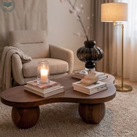 Table basse en bois massif antique, moderne, simple, créative, durable, écologique, pour petit appartement, meubles de salon nordique, table à thé