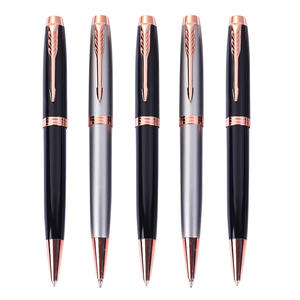 High Quality Business Metal Gel <b>Pen</b> 0.7mm Black Silver Roller <b>Pen</b> With Logo Smoother Writing <b>Pen</b> - Product Image 1