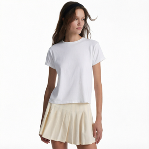 Women's 100% Cotton <b>Crop</b> T <b>Shirt</b> Short Sleeve Casual Summer - Product Image 1