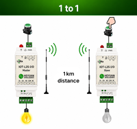 Heyuan IOT-L2S-B-I/O Commutateur de contrôle à distance triphasé bidirectionnel 1 km, contrôle sans fil PLC, vanne de contrôle d'accès LoRa