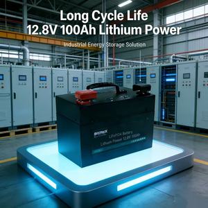 แบตเตอรี่ลิเธียมไอรอนฟอสเฟต 12.8V 100Ah ทนลมและฝน สำหรับรถบ้าน พร้อมระบบ BMS ปรับแรงดัน/ความจุได้ - Product Image 2