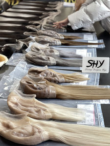 Perruques médicales pour femmes, 100% cheveux humains, perruque complète en PU, perruque médicale, fournitures de fabrication de perruques médicales pour l'<span class=keywords><strong>alopécie</strong></span> - Product Image 5