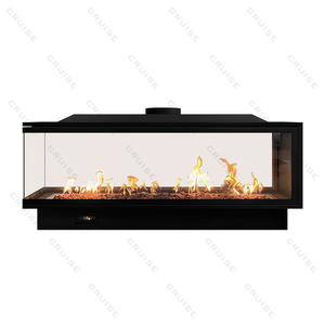 Hành trình thân thiện với môi trường hiệu quả đốt 915x483x534mm khí đốt tự nhiên/khí hóa lỏng nhiên liệu 3 mặt khí nóng lò sưởi - Product Image 2