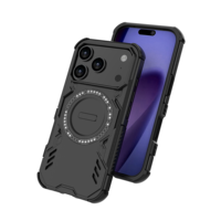 Étui de protection antichoc rigide pour iPhone 18 Pro Max, 18 Pro/17 Air/Pro/17 avec béquille rotative à 360°