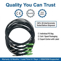 Câble de raccordement fibre optique FTTH traversant le mur SC/APC-SC/APC G657A1 pré-connecté, câble de branchement tirable