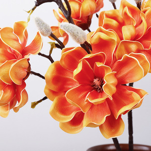 Simulated magnolia EVA Chinese-style Multi-stem magnolia <b>Tabletop</b> Flower Arrangement Simulated Plant magnolia Wedding PU Flower - Product Image 3