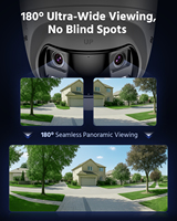 ANNKE 4K 8MP 180 °   Caméra IP PoE de surveillance panoramique intelligente à double éclairage avec audio bidirectionnel