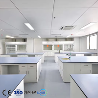 Meubles de laboratoire de chimie approuvés SEFA8, établi de travail, table de laboratoire avec évier