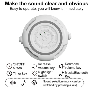 Meilleure lampe de table portable Nouvelle arrivée Machine à bruit blanc pour bébé avec minuterie (30/60/90s) Veilleuses LED pour chambre à coucher - Product Image 6