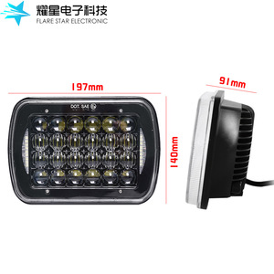 Flare <b>Star</b> Electronic 7 Inch Square <b>Led</b> Headlight 85W 12V For Truck Offroad Vehicle Retrofit Upgrade Universal Fit - Product Image 5