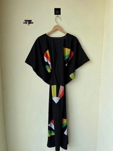 Caftán Estampado a Mano, Vestido Maxi Bohemio con Estampado Floral, Talla Única, Caftán Indio, Ropa de Playa de Verano y Vestido de Maternidad - Product Image 6