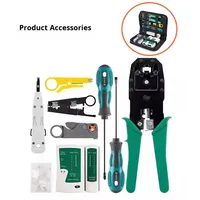 Outils de réparation ménagers, électricien, pince à câble réseau trois-en-un, testeur de réseau, kit combiné, pince à tête de cristal, ensemble HYTD OEM