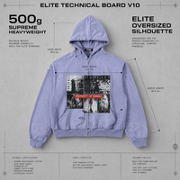 Sweat à capuche zippé RAMAX Heavyweight violet délavé effet vieilli style grunge Y2K streetwear pour homme, veste graphique, commande en gros personnalisée