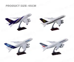 45CM Diecast Aircraft Metal Model Airline Geschenk A380 Flugzeug Modell Stiel Spielzeug OEM Verfügbare Kinder Lern modell Förderung von Spielzeug