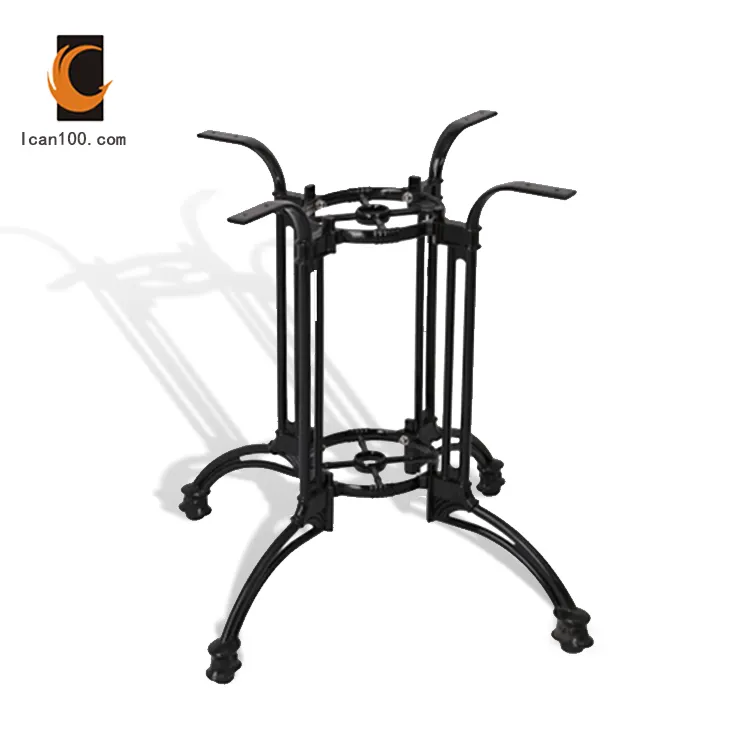 Pied de meuble classique noir en métal, 1 pièce, accessoire Commercial pour Table à manger, vente en gros